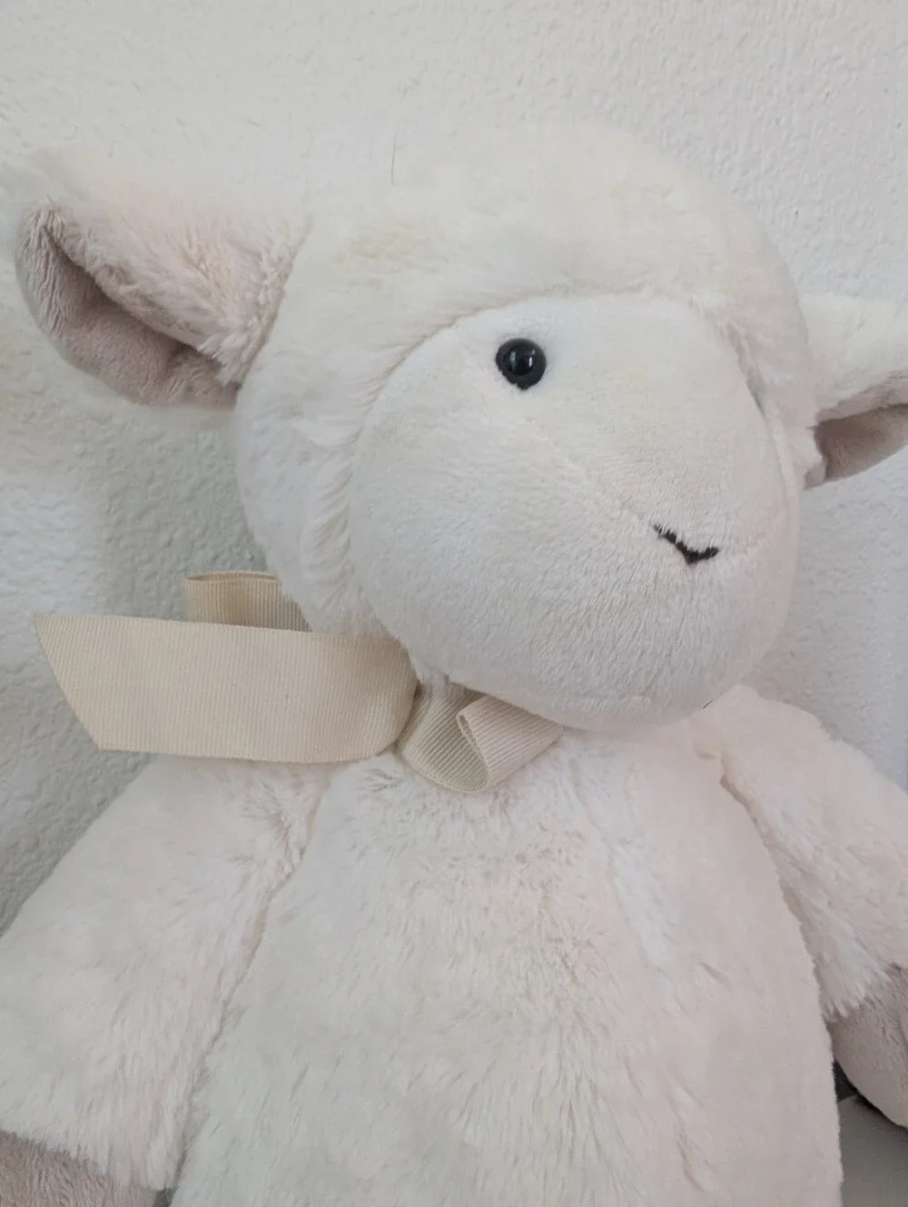 Pottery Barn Kids Cream and Tan Plush Lamb
